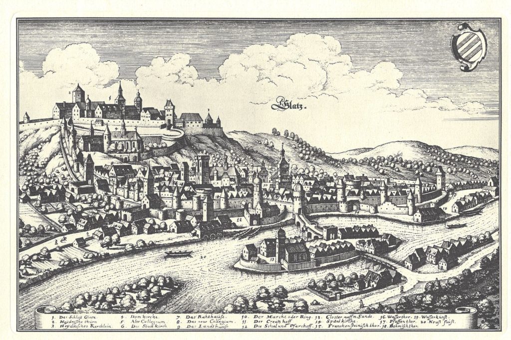 Stadt und Festung Glatz von Matthaeus Merian, 1650