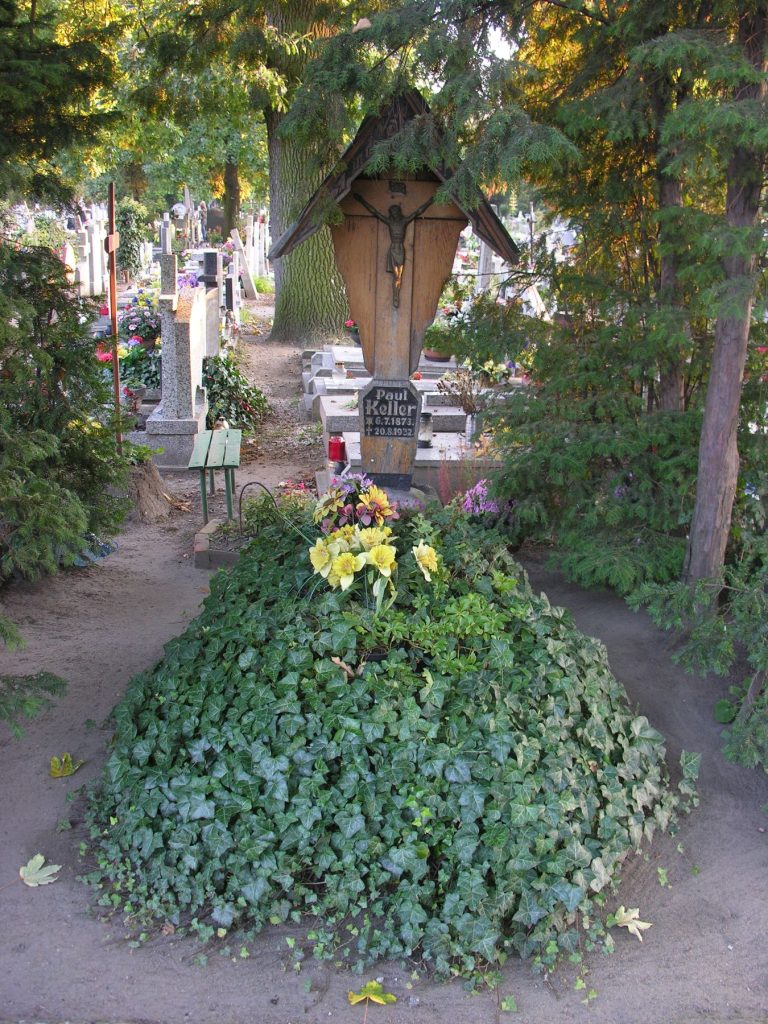 Grab des schlesischen Schriftstellers Paul Keller auf dem Laurentius-Friedhof in Breslau.