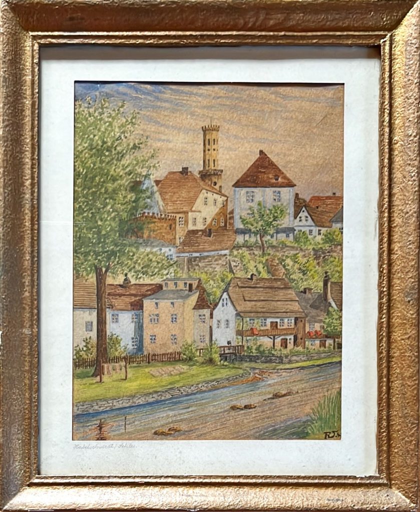 Gemälde von Habelschwerdt von einem unbekannten Künstler in der Nachkriegszeit gemalt.