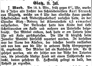 Zeitungsausschnitt Der Gebirgsbote Ausgabe 20. Juli 1906/Nr. 58/3. Bogen