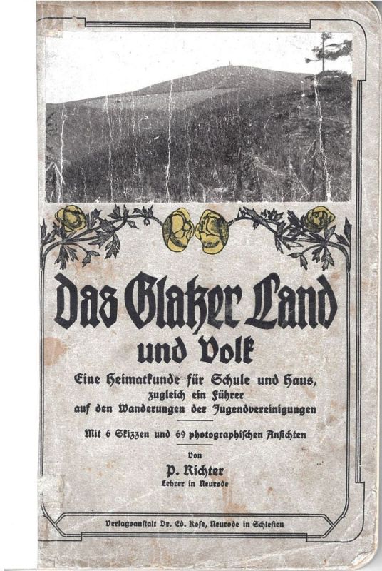 Deckblatt des 1914 erschienen Buches Das Glatzer Land und Volk von P. Richter