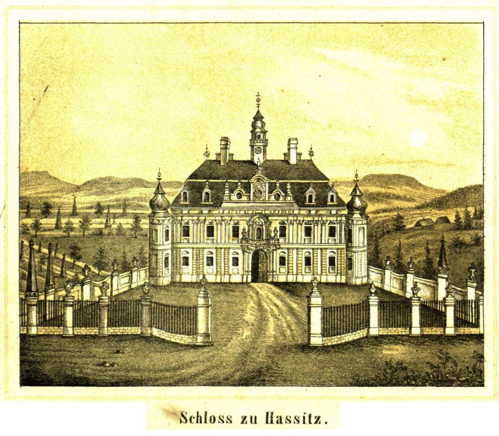 Schloss zu Hassitz aus dem Album der Grafschaft Glatz