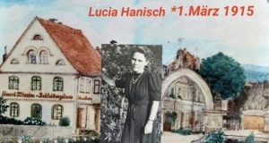 Das Foto zeigt Lucia Hanisch vor dem Geschäft Kriesten