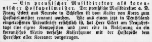 Ausschnitt aus der Halleschen Zeitung 1902