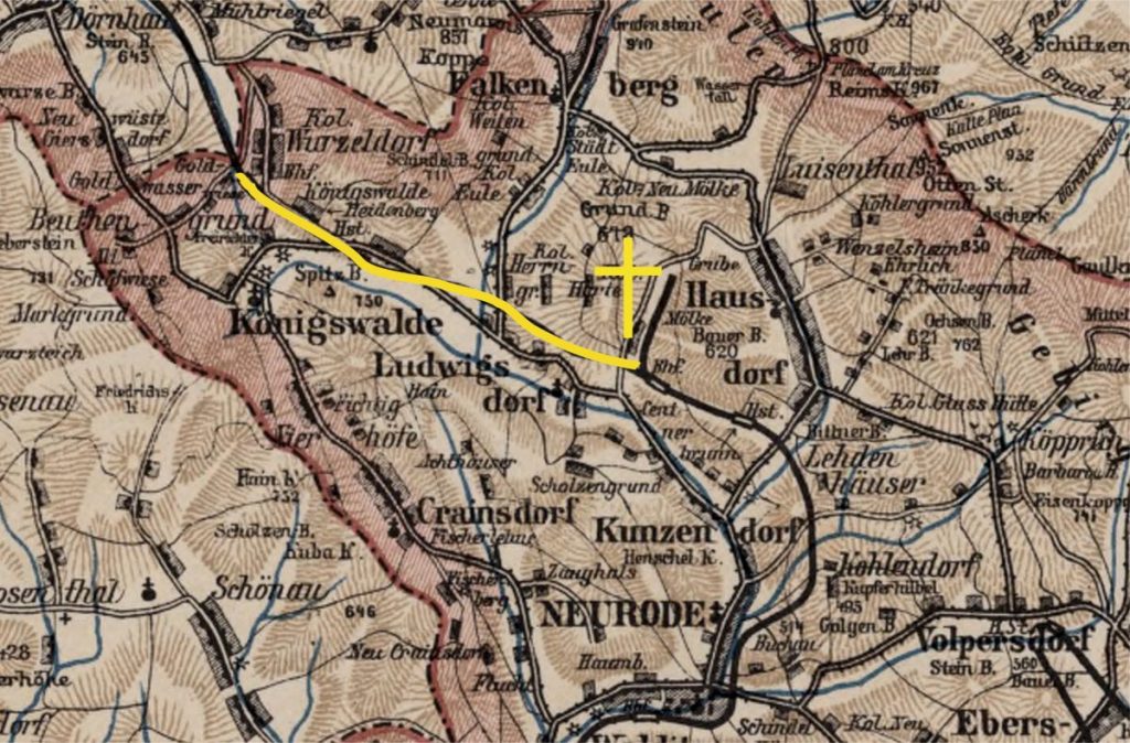 Kartenausschnitt mit dem Streckenverlauf