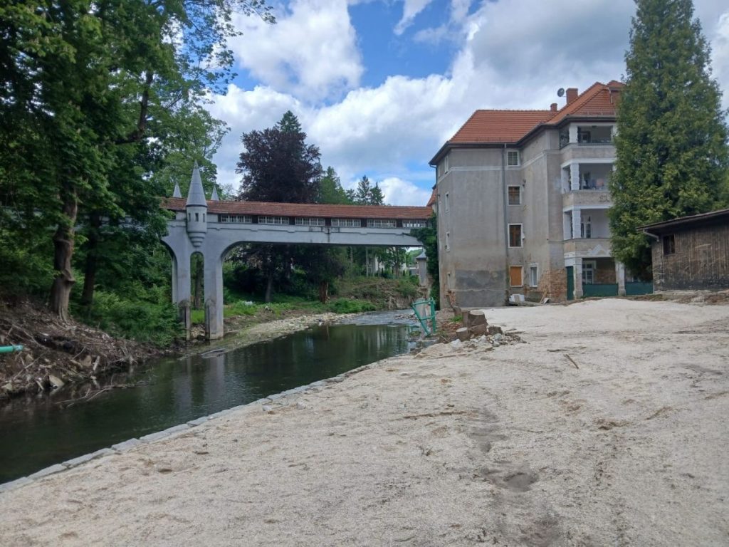 Hier standen vor dem Hochwasser Bäume.