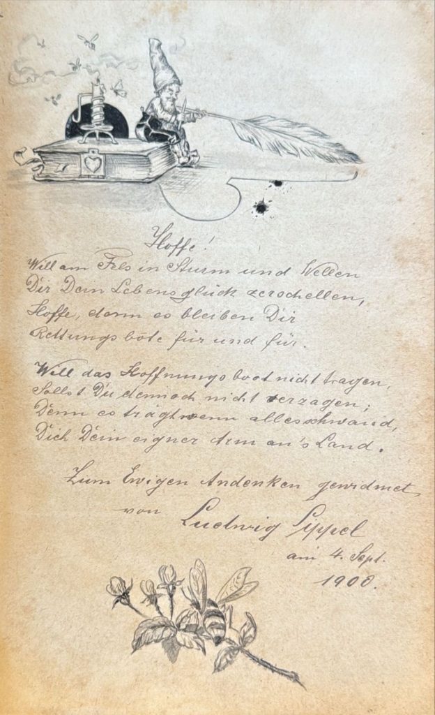 Eintrag im Poesiealbum