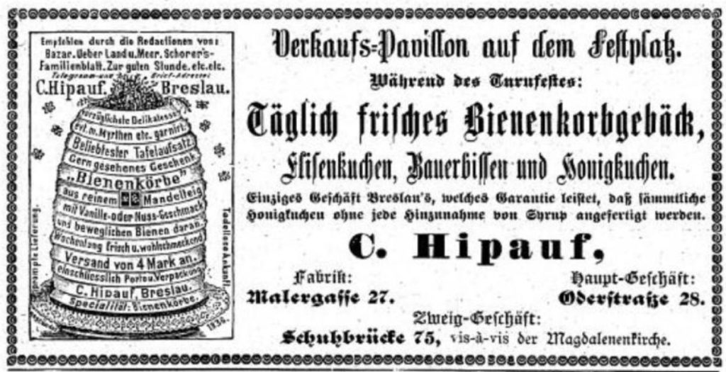 Anzeige für Bauerbissen von 1894