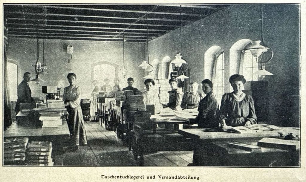 Taschentuchlegerei und Versandabteilung