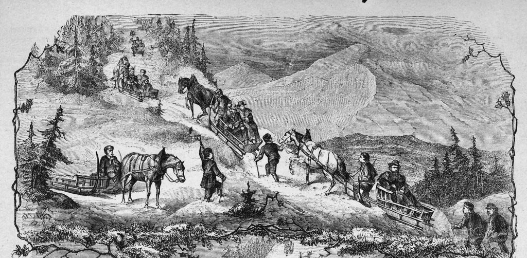 Aufstieg zur Schlittenfahrt