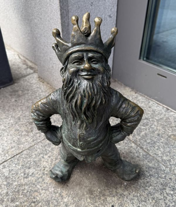 Zwergenskulptur Breslau - Zwergenkönig