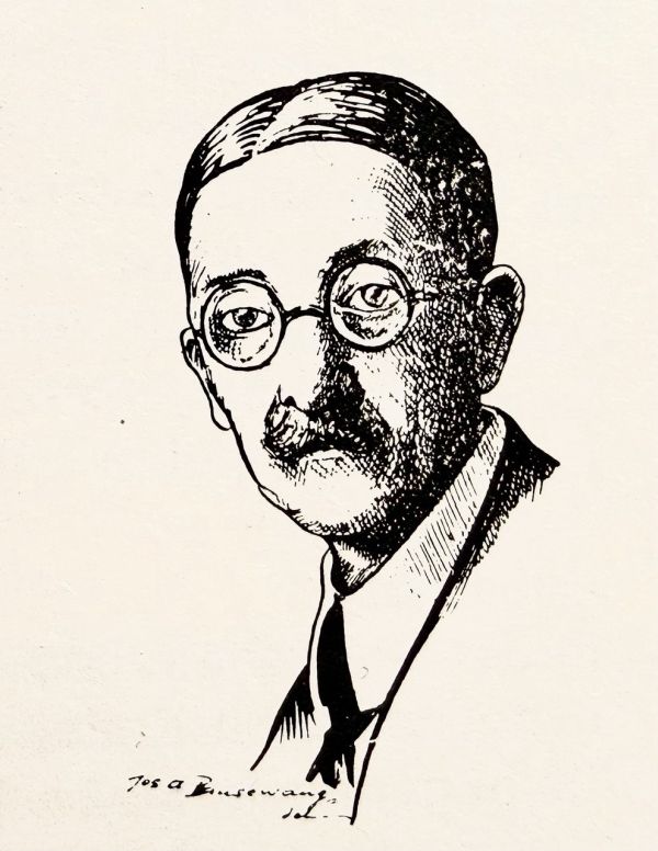 Gezeichnetes Portrait des Paul Elsner